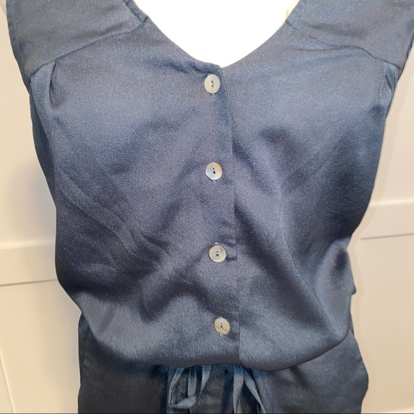 Hive & Honey Teal romper with buttons & pockets - Picture 3 of 9